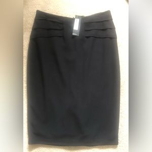 NWT Marks & Spencer Autograph Black Detailed Pencil Skirt Size 12 UK, 8 US.